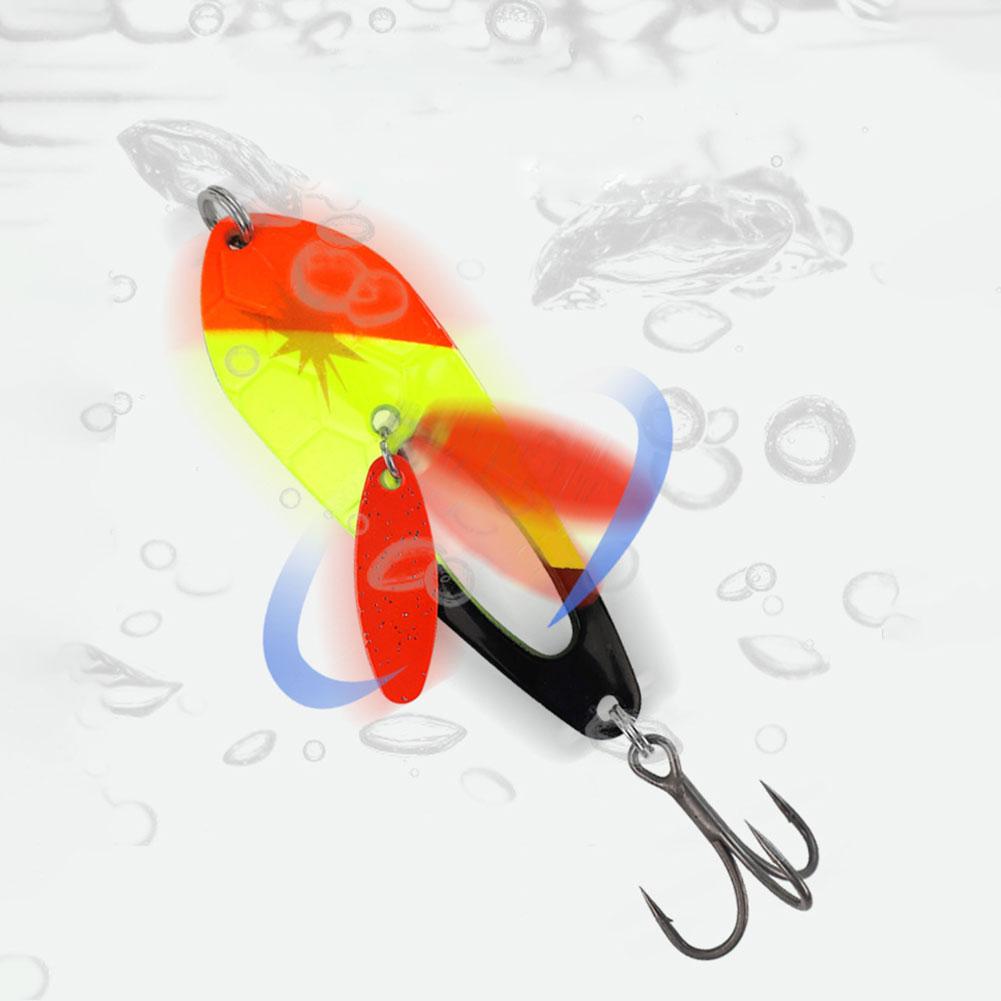 5/10/15PCS Metal Spoon Fishing Lures with Treble Hooks Fishing Wobblers Crankbait for Bass Pike Fishing Accessories