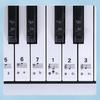 Piano Keyboard Stickers Colorful Bigger Letter Removable for 88/61/54 Key
