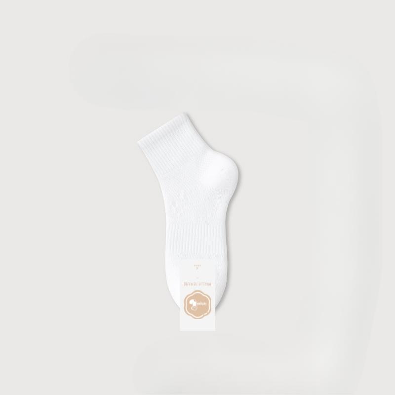 

Женские летние тонкие носки из чистого хлопка, впитывающие пот, устойчивые к запаху, сетчатые дышащие бесшовные носки, носки до середины икры 1 pair