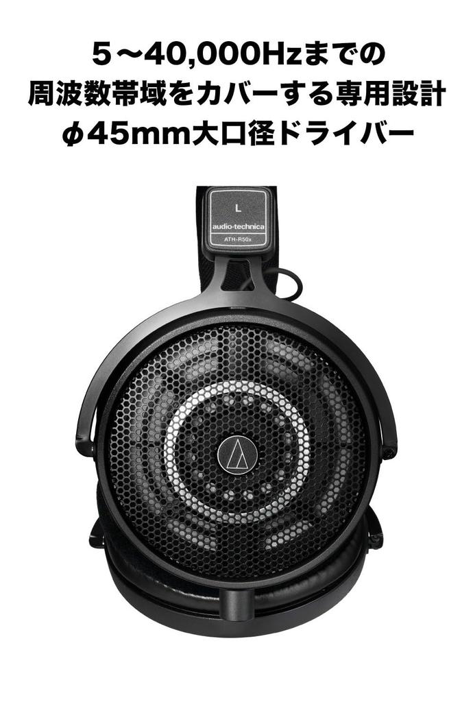Wired Monitor Headphones and Music with Detachable Cable and Conversion Audio-Technica ATH-R50x Open-Back [For DTM, Mixing, Mastering, Listening,