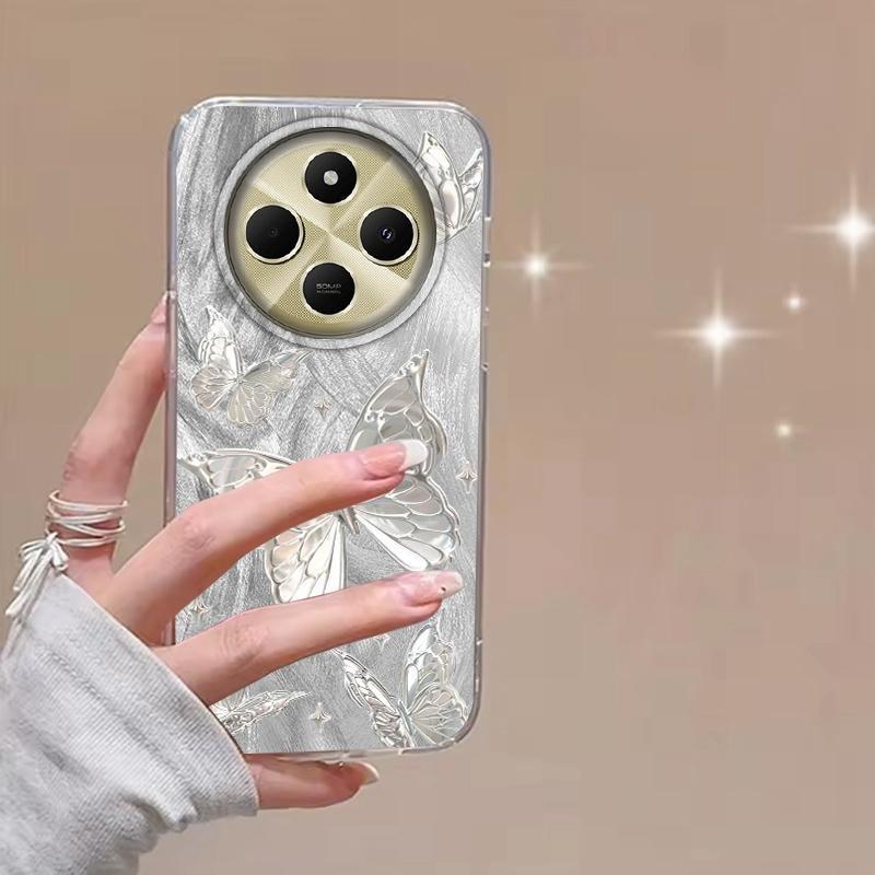 Luxury Butterfly Girl Women Phone Case For Xiaomi Poco X3pro X5 M6 X6 X3 NFC M5s M6 X7 Pro C75 C61 Shockproof Bumper Funda Cover