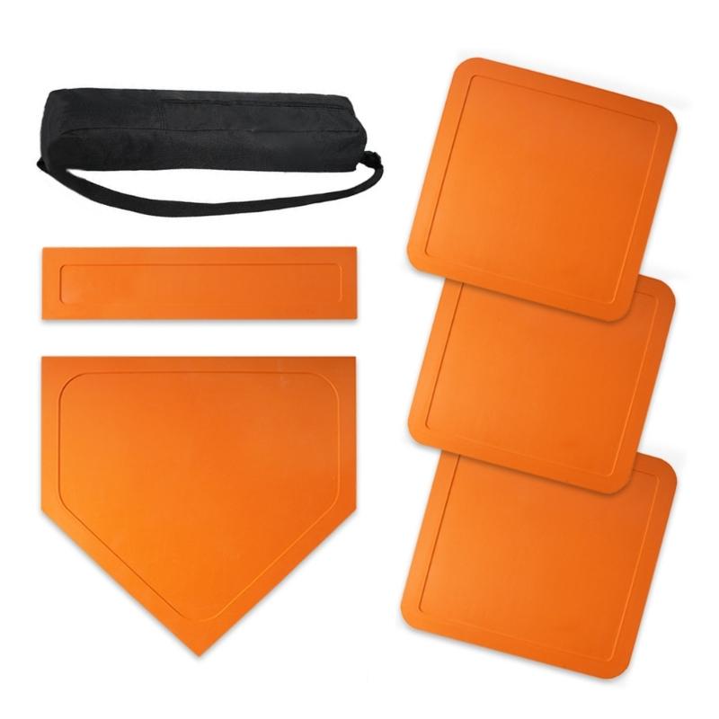 Baseball Home Plate Mat Portable Training Equipment Throw Down Baseball Softball Bases Set for Kickball Backyard Game