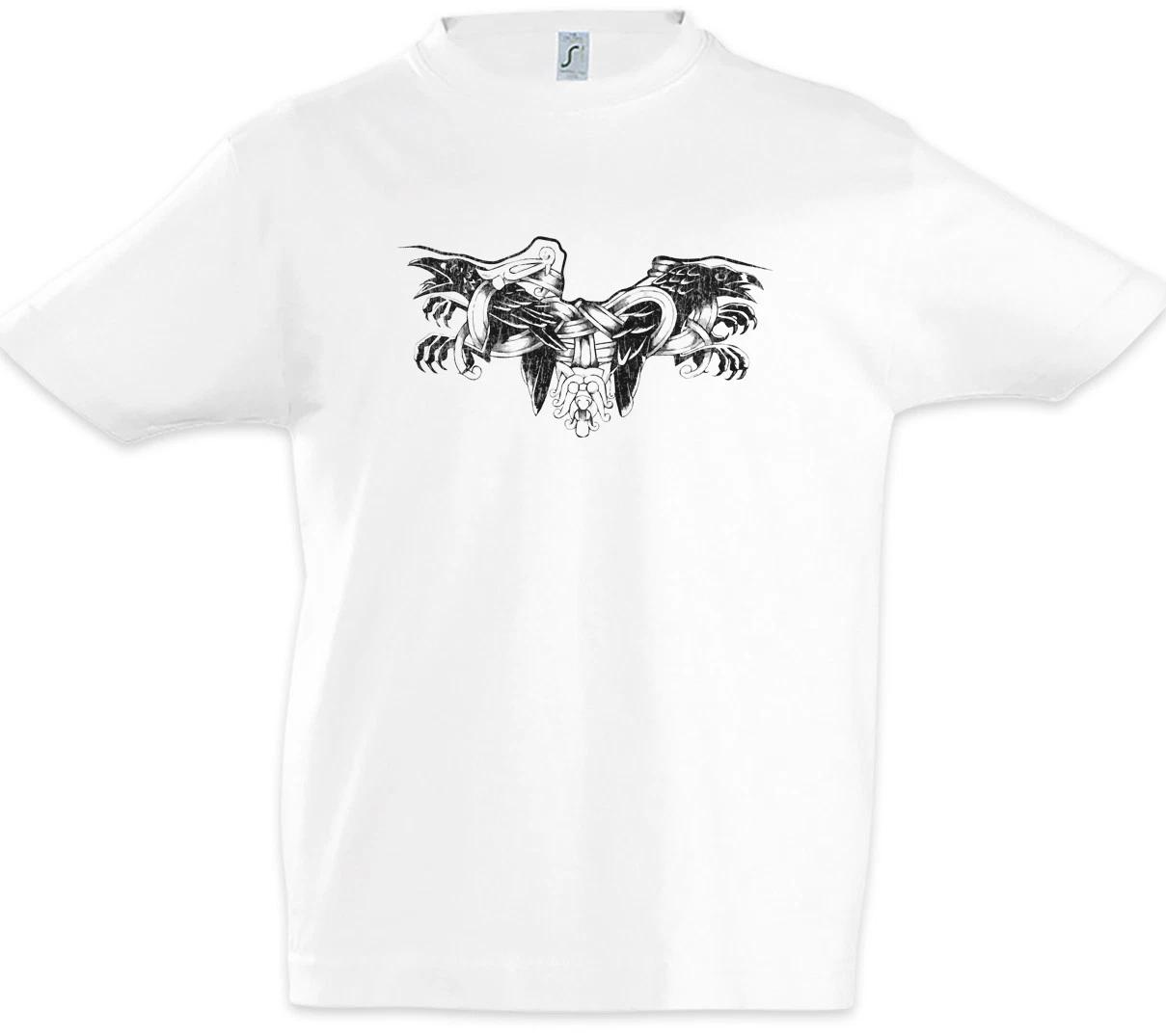 Odhin Ravens II Boys T-Shirt Raven Hugin and Munin & Valhalla Odin Viking 130