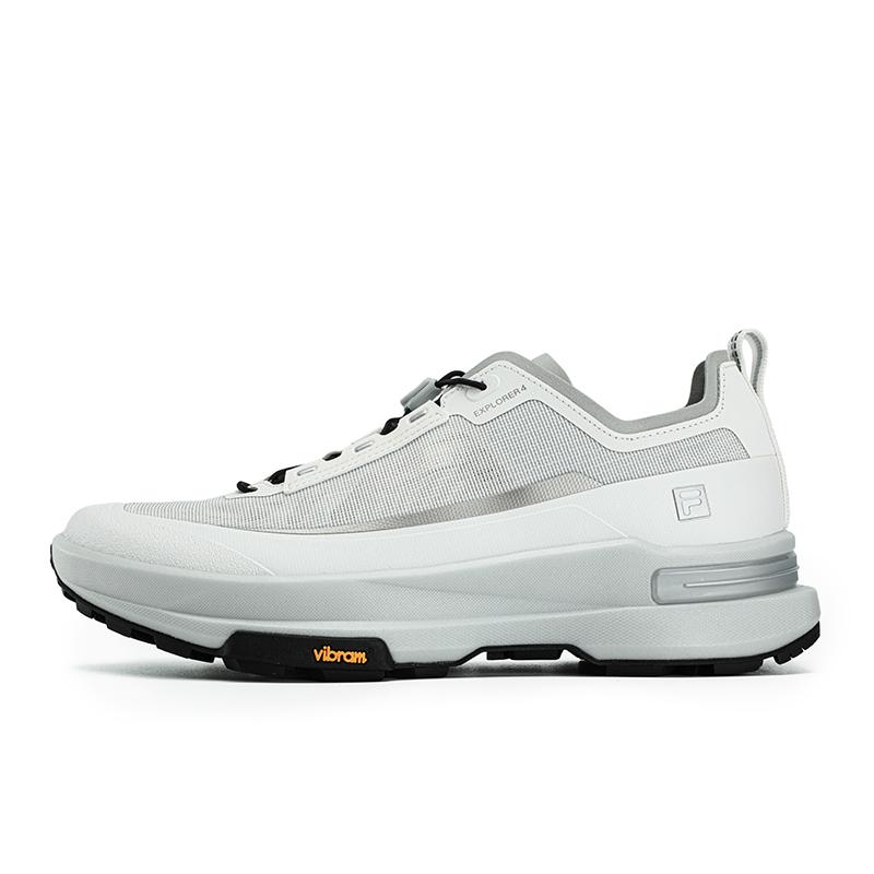 Men's Sneakers FILA EXPLORER 4 Outdoor Shoes Men's Low-top Gray White