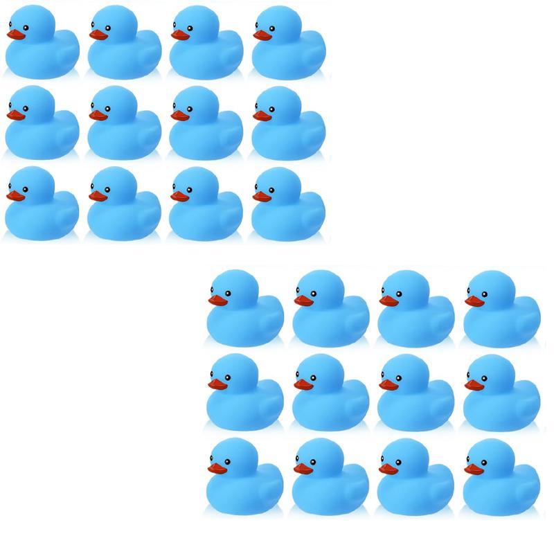 6/12/24/48 Piezas Patitos de Goma Azules Juego de Patitos Juguetes Patitos de Goma Chirriantes Lindos Flotantes Para Regalo de Fiesta de Cumpleaños