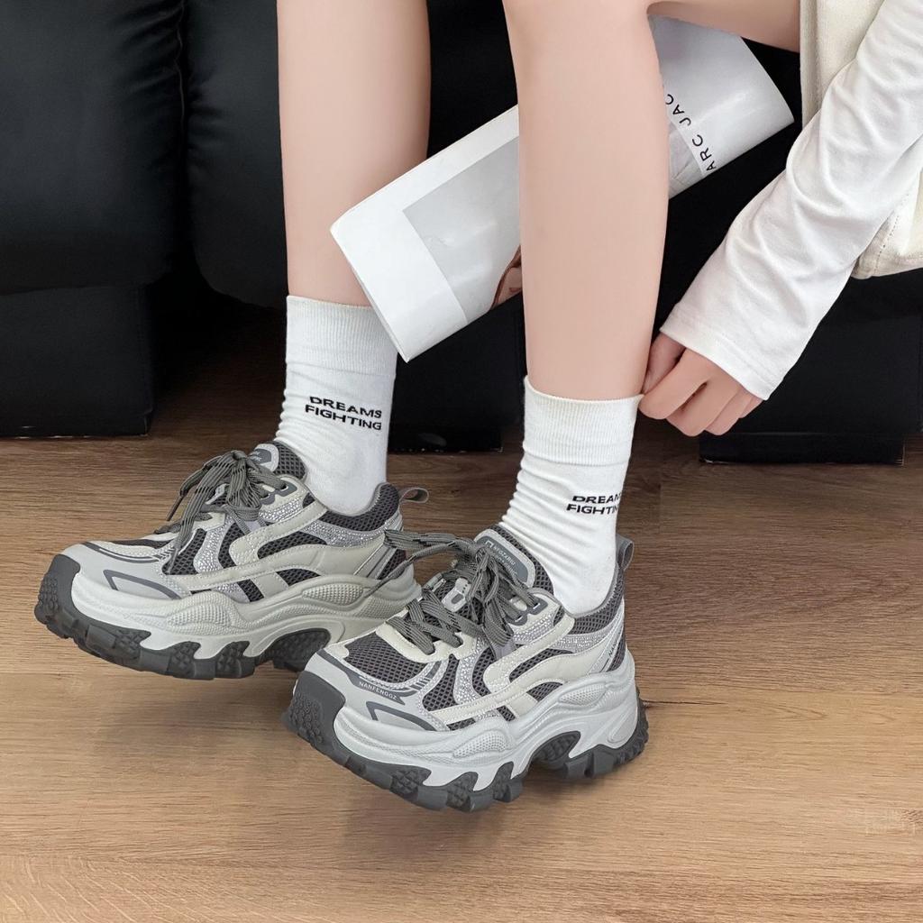 Summer 2025 new couple dad shoes platform Internet celebrity versatile casual trend comfortable breathable sports men's shoes