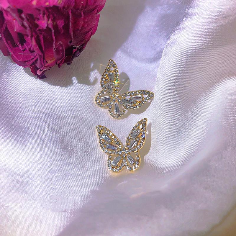 New High-end Atmosphere Decoration Shine Fashion Women Temperament Personality Exaggerated Earring Wedding Jewelry Birthday Gift