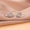 New Fashion Personality Angel Wings 925 Sterling Silver Temperament Crystal Exquisite Opening Rings   R391