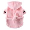 Two-Legged Fleece Dog Bathrobe and Towel for Small and Medium-Sized Dogs