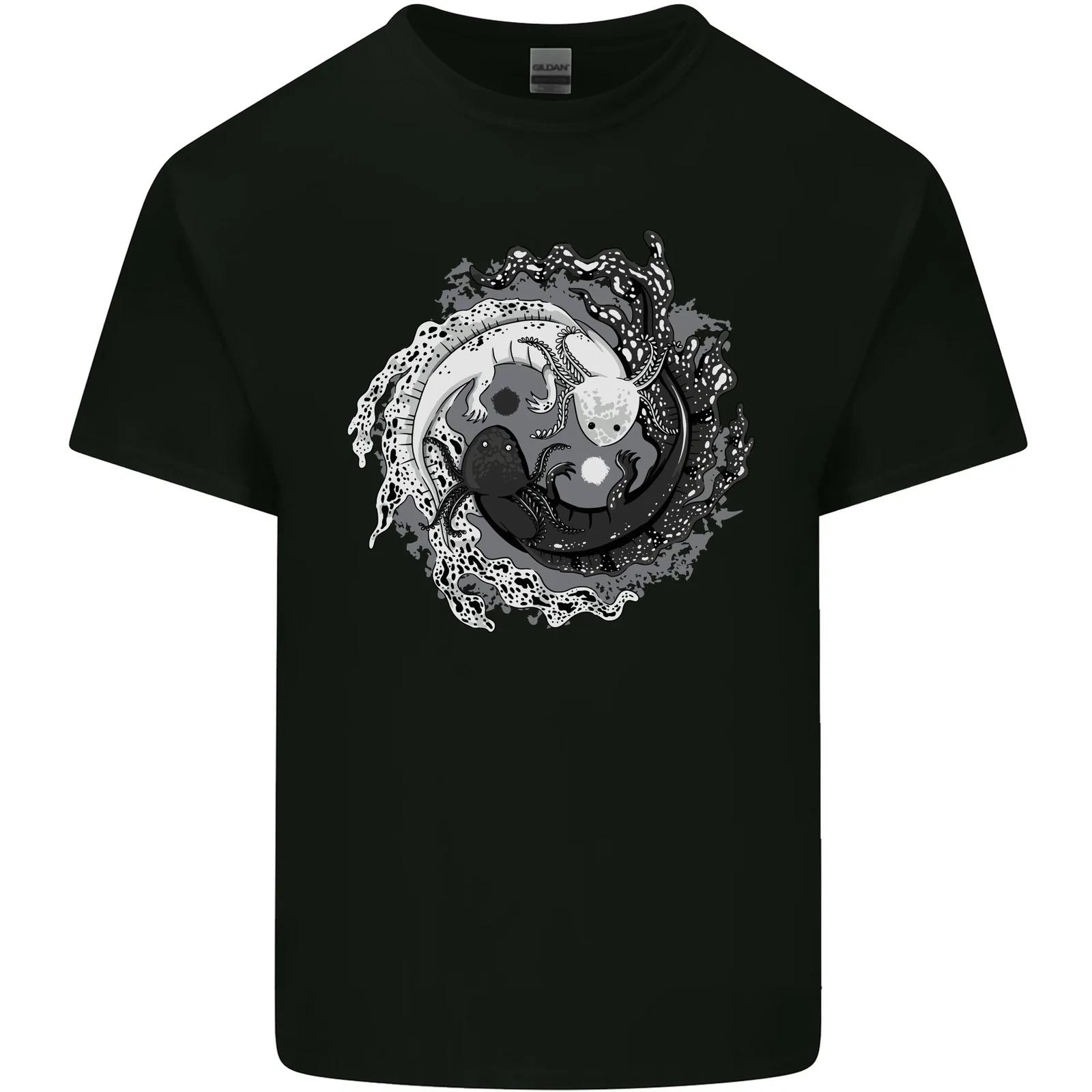 Axolotl Yin Yang Kids T-Shirt Childrens L