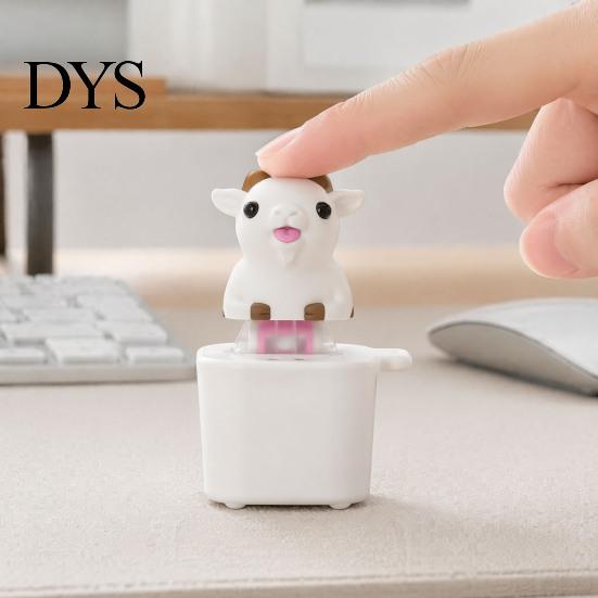Type C Rechargeable Fidget Toy 1/2Pcs Goat Keyboard with Sound, Sheep Finger Clicker Toys Toy, Animal Push Button Decompression Keychain for