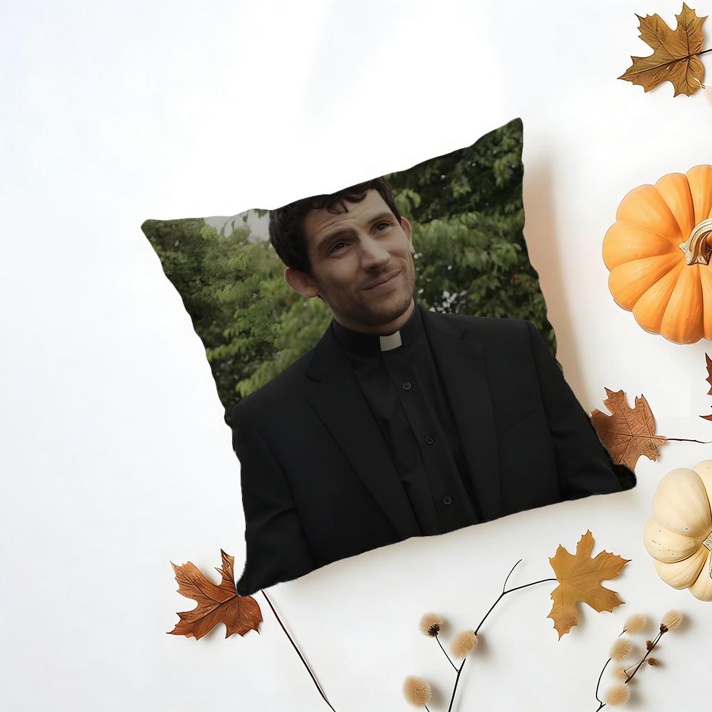 Josh OConnor Cushion Cover Washable Linen Pillowcase Soft  for Daily Sofa Bed Home Room Decor