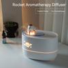 Essential Oil Diffuser with Rocket Night Light Aromatherapy Machine Colorful Flame Aroma Diffuser for Home Office Decor