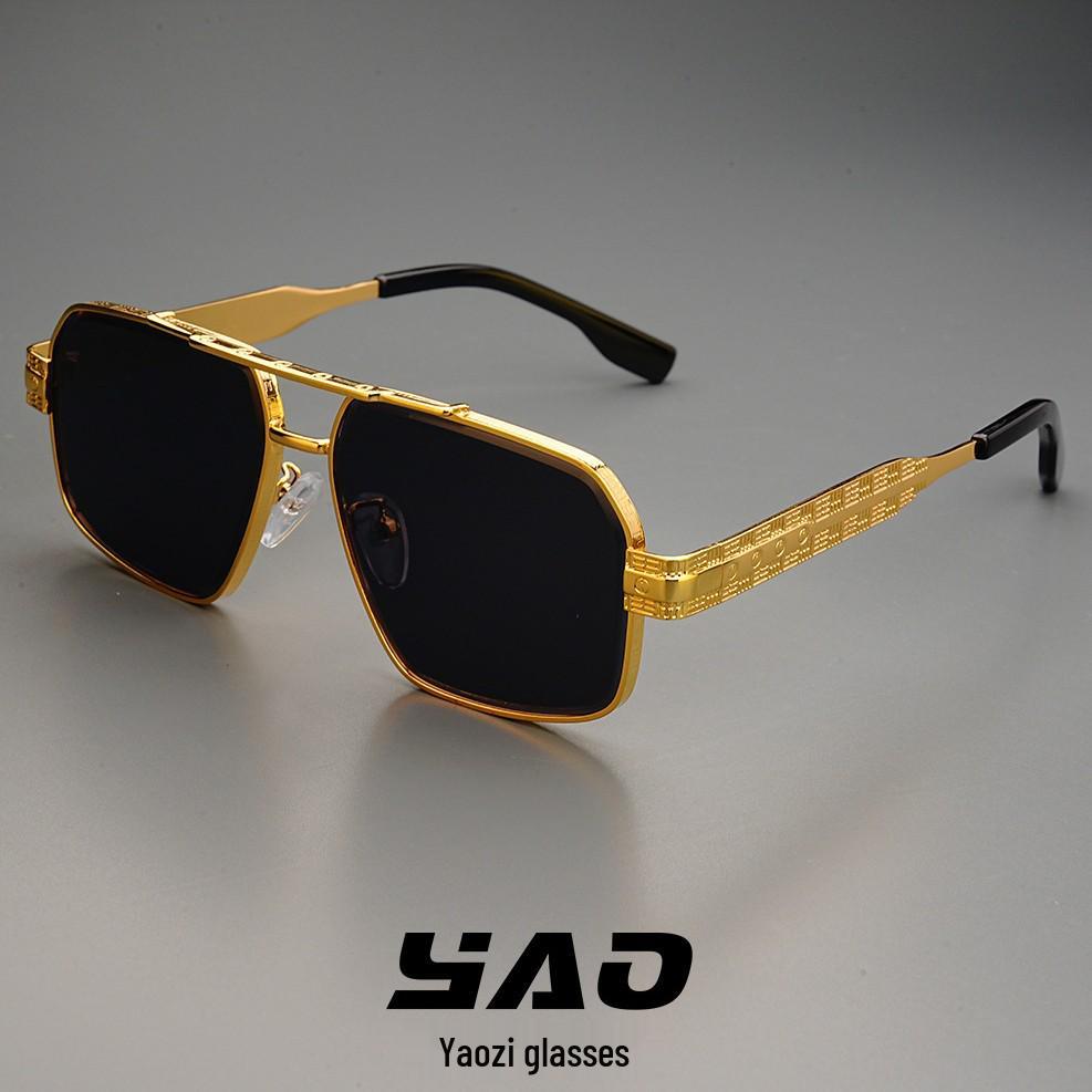 Chic European & American Carved Anti-UV Sunglasses for Trendy Driving