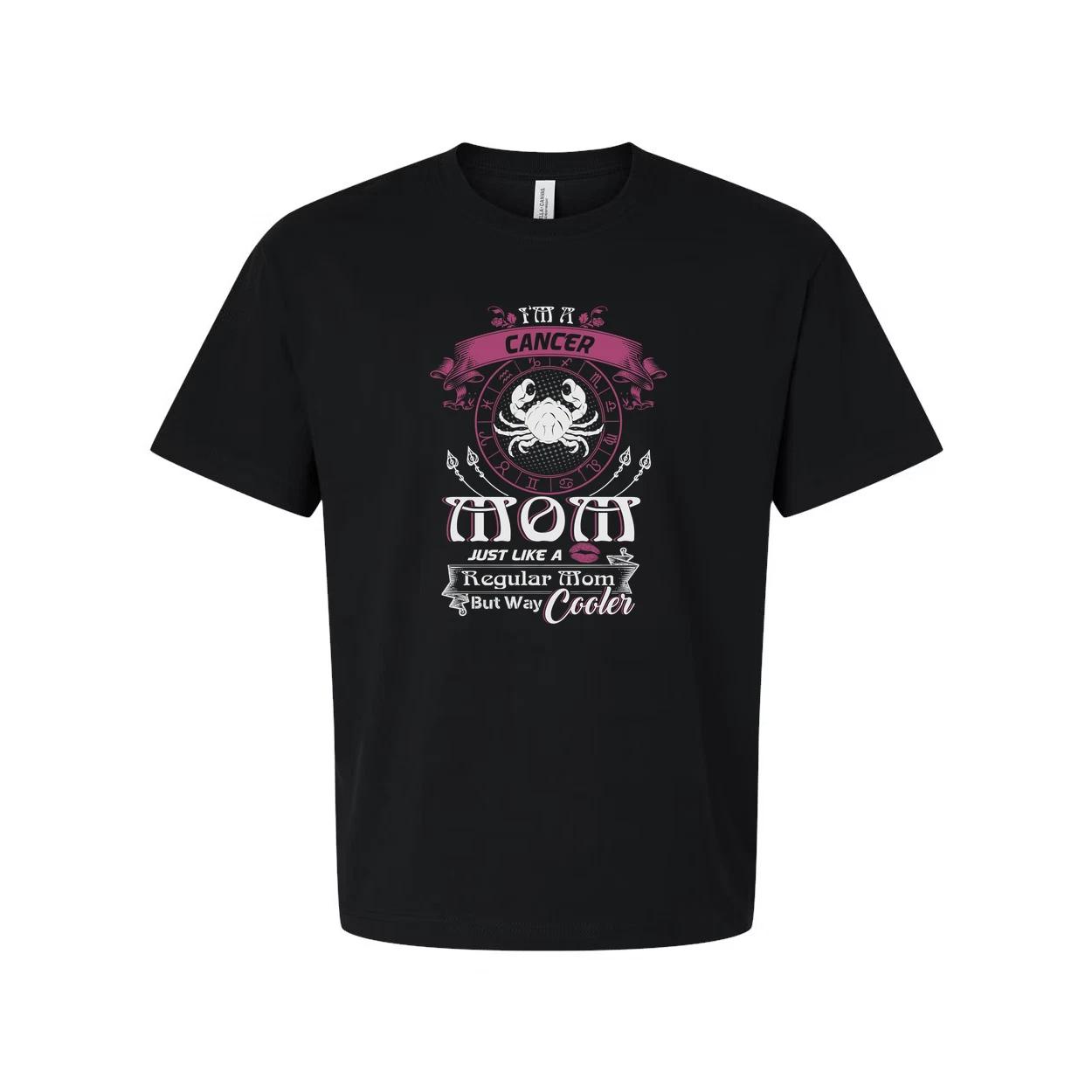 Cancer Moon Zodiac Graphic Unisex T Shirt With Circle Astrology Motif And Quote XL