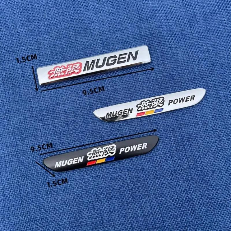3D Metall Auto Aufkleber Mugen Logo Kotflügel Heckklappe Emblem Abzeichen Aufkleber für MUGEN POWER Fit Civic Type R Zubehör