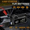 4000A Jump Starter with Air Compressor, 12V Portable Car Battery Charger, LED Light & Quick-Charge for Gas Engines up to 10L