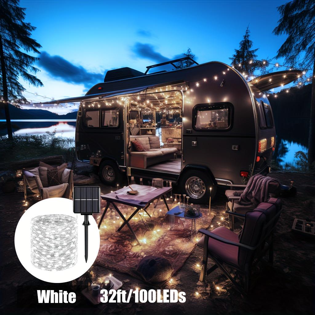 

Solar Camping String Lights-50/100 LEDs Bright Waterproof Outdoor Decor for RV Tent Car Camping Ambient Lighting for Camper Gear