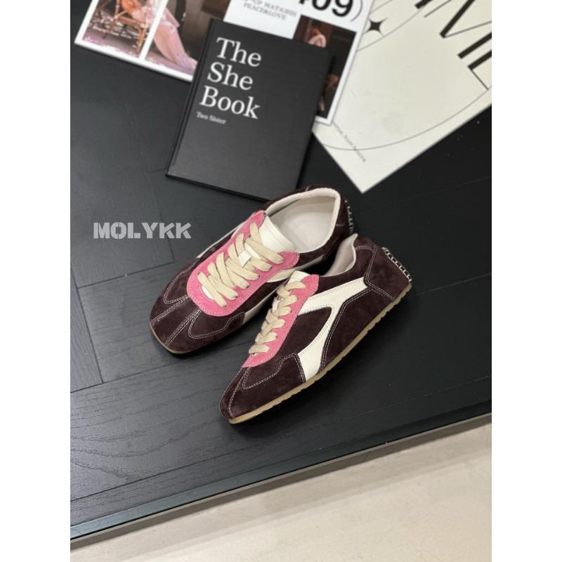 

Retro women s leather autumn breathable and versatile thick-soled heightening casual sports little white board shoes 35 фиолетовый