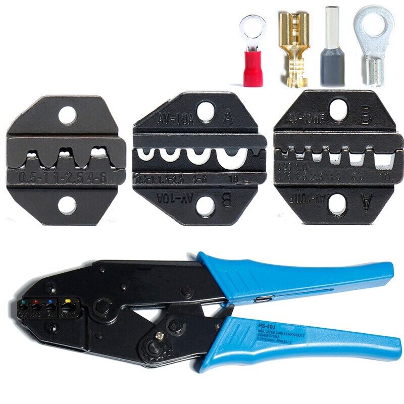 545 STK Assorted Crimp Spade Terminal isolert elektrisk ledningskoblingssett