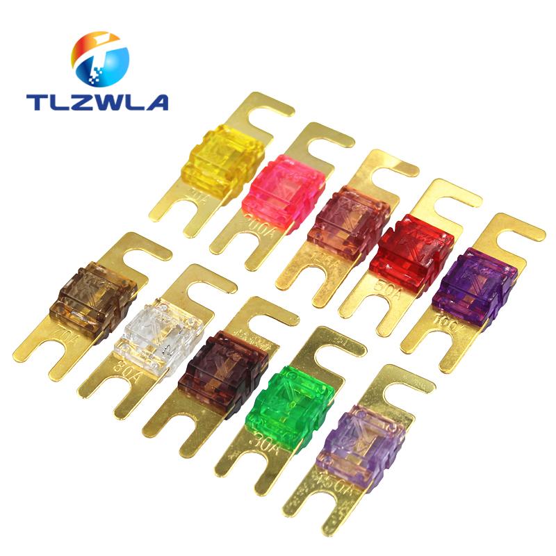 ANL Gold Plated Stud Car Fuses Mini Car Stereo Audio AFS Fuse 20A 30A 40A 50A 60A 70A 80A 100A 125A 150A 175A 200A