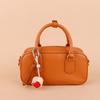Elegant Ball Keychain Leather Phone Lanyard Versatile Bag Charm Pendant Car Key Ring Backpack Decoration Accessory Gift
