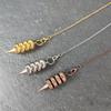 Cone 100% Copper Brass Metal Pendant Pendulum for Divination Dowsing Reiki Healing Egyptian Isis Pendulos Professional A001