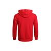 adidas Essentials Series Men Logo Print Drawstring Fleece Hoodie Light Scarlet GV0249