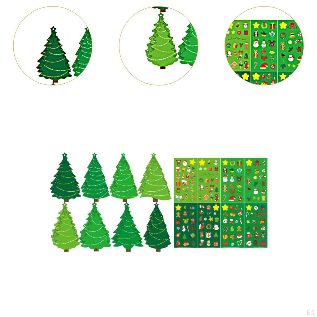 DIY Weihnachtsset mit Aufklebern, Ornamenten, Geschenken, Lesezeichen, Feiertagsgrußkarten für Klassenzimmer, Zuhause