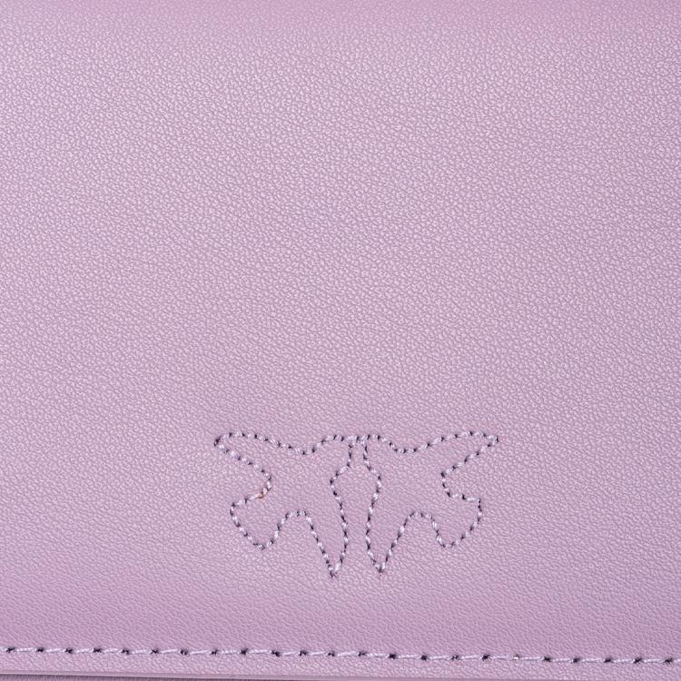 New PINKO Click Series Cow Leather Envelope Bag, Crossbody Bag, Shoulder Bag Mini Women's Purple 100069-A0F1-Y13Q