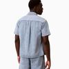 Calvin Klein Linen Blend American Style Retro Light Color Short Sleeve Denim Shirt Men Shirts 4RF906G