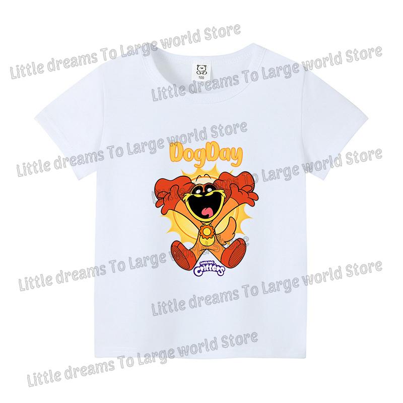 Smilings Critters Tshirt for Girls Boys Cartoon Tee Summer Anime Printed Tops Short Sleeve Tshirts Children Breathable Clothes