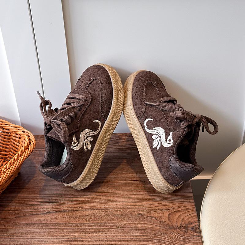 2025 Autumn Unisex Kids' Korean Style Skate Shoes - Casual Sports German Training Gump Shoes