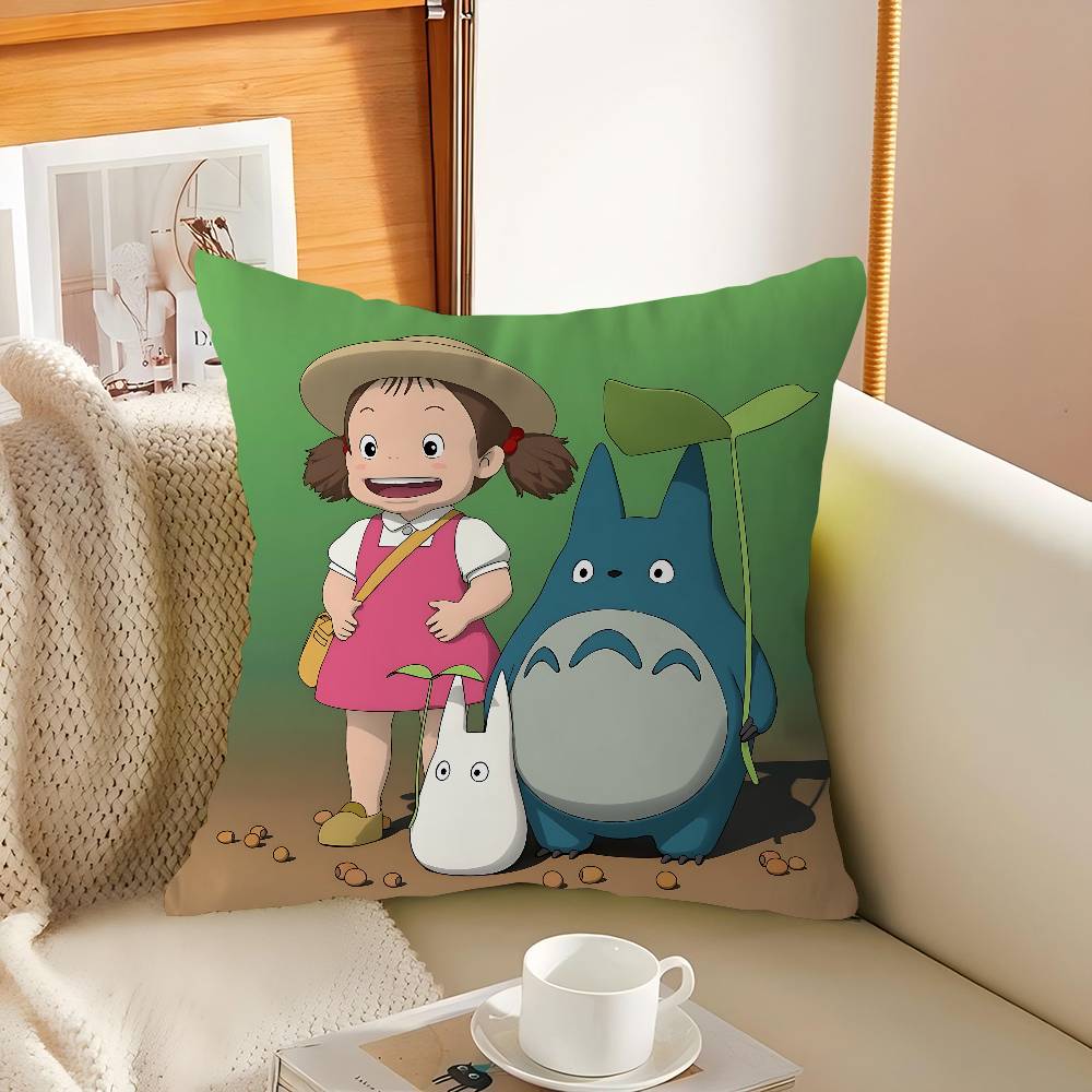 Anime N-Neighbor T-Totoro Pillow Case Throw Pillow Chair Seat Cushion Nap Pillows Cushion Seat Soft Pad Pillow Sofa Cushion