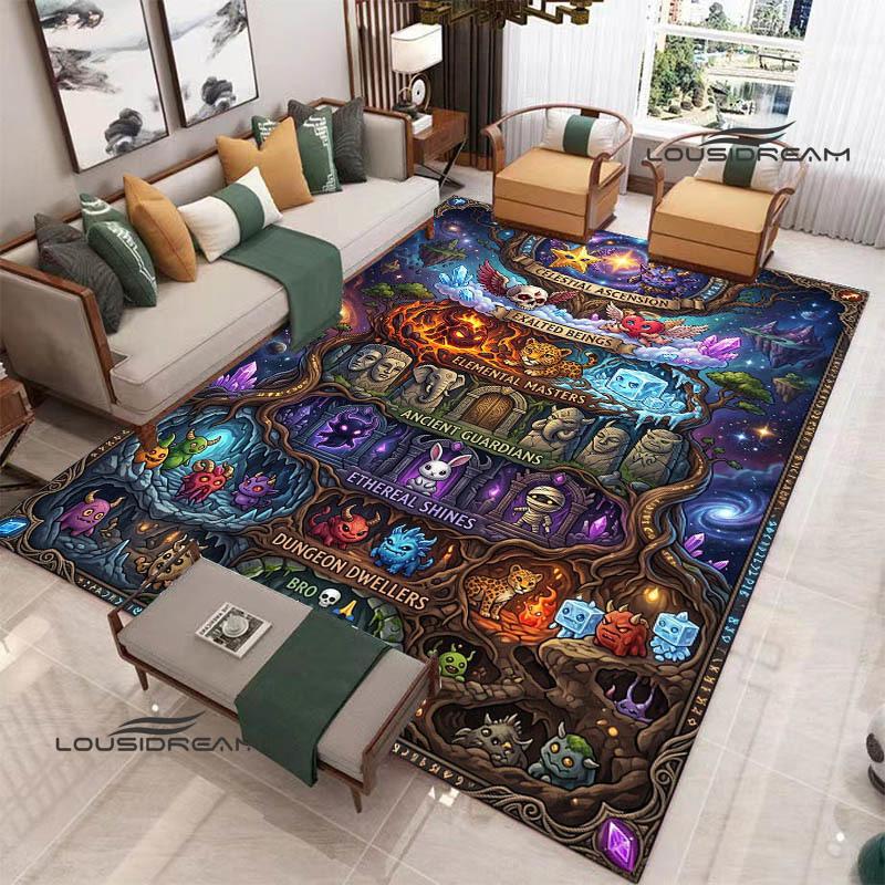 3D game B-blox fruits printed carpet Non-slip carpet outdoor carpets area rug Home bedroom decor rug for bedroom birthday gift