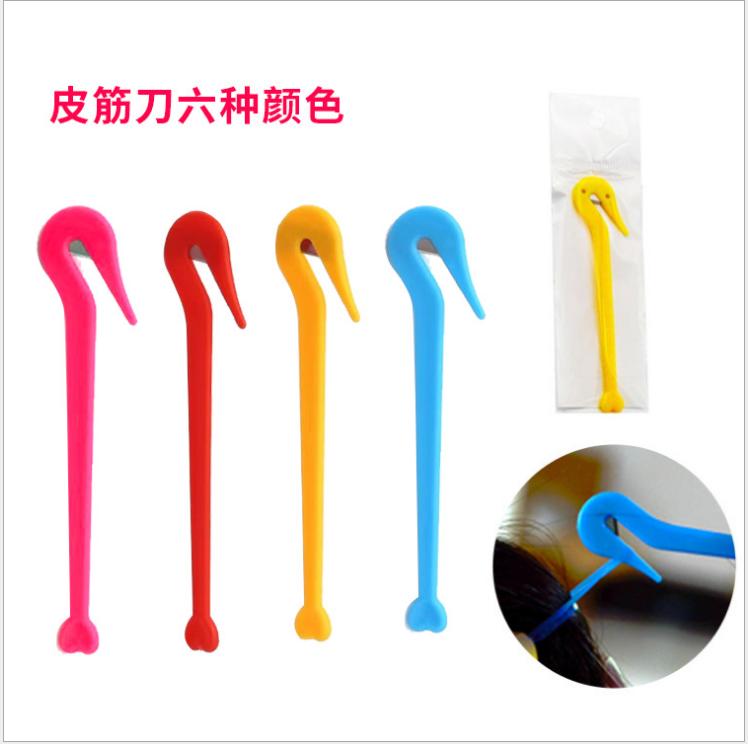 6pcs Color   Hair Bands Rubber Cutter Not Hurt Hair Rubber Band Remover Tool Salon Headwear Cut Knife Styling Accessories