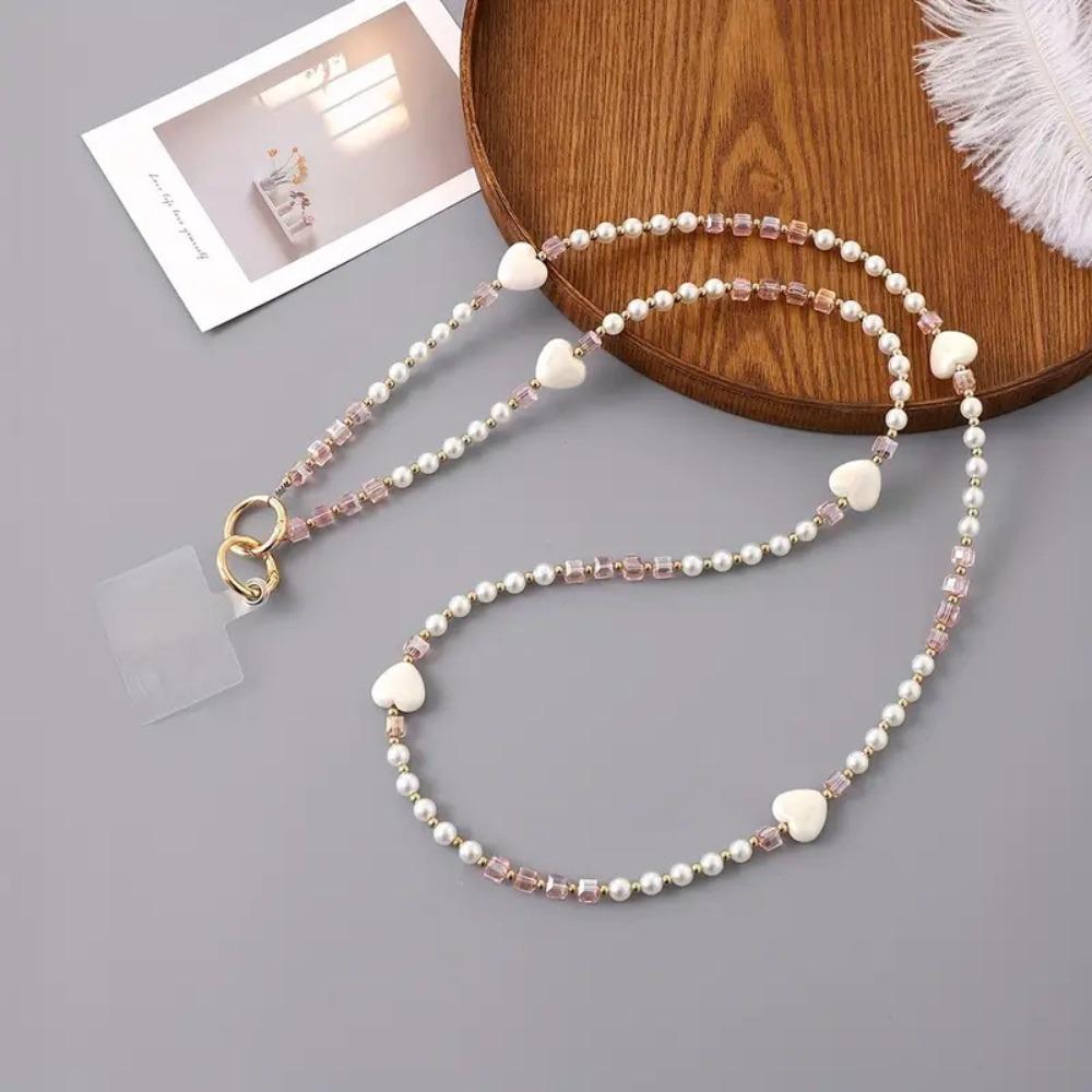 Love Heart Mobile Phone Crossbody Strap Bag Chain Phone Neck Straps Mobile Phone Pendant