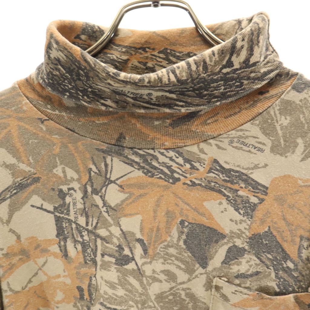 RED HEAD 90s Made in USA Old Realtree Pattern Long sleeve mock turtleneck T-shirt Men's Used
