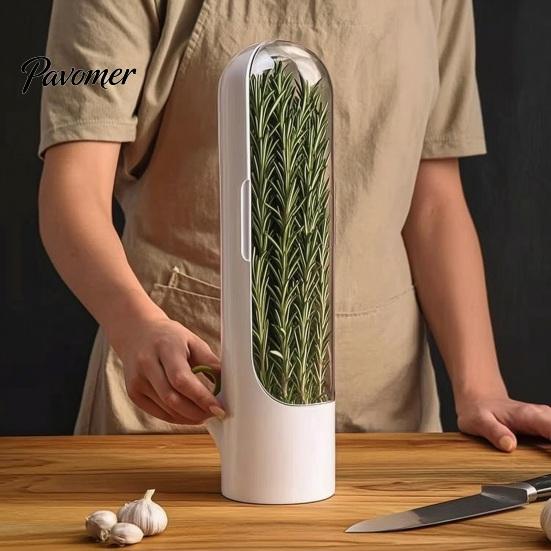 Contenitore per Porta Laterale del Frigorifero Salva Erbe per Frigorifero, Contenitori per Baccelli Coriandolo, Contenitore per Freschezza Verdure, Fresh Keeper, Prezzemolo, Asparagi