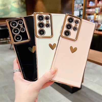 Electroplated Edge Soft Silicone Case For Samsung Galaxy S22 Ultra S22Ultra S22U Phone Cover
