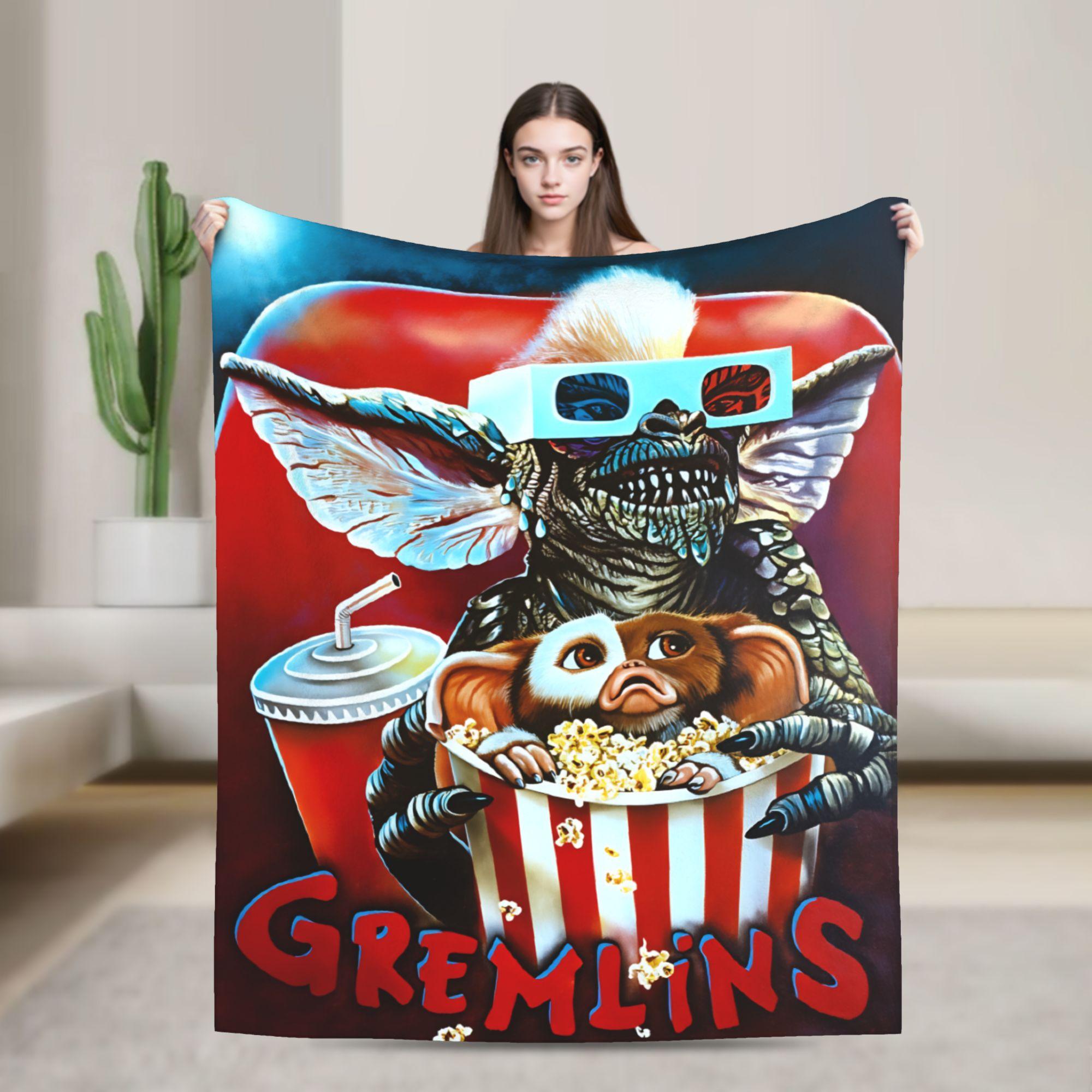 

Warm Soft Blanket Camping Movie Bedding Throws G-Gremlins Gizmo Flannel Bedspread For Outdoor Pattern Sofa Bed Cover 30x40in