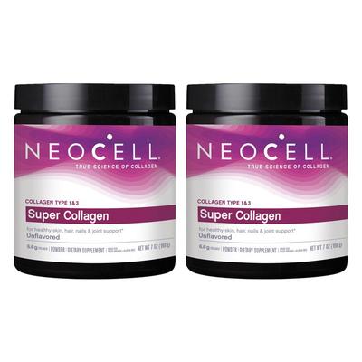 Polvo Super Colágeno Sin Gluten Tipo 1 y 3 Sin Sabor, 198g, 2 unidades