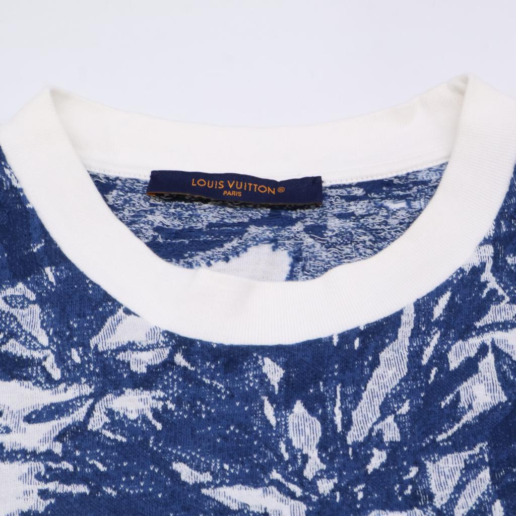 Louis Vuitton 23 Graphic Monogram T-shirt Tops White X blueUsed