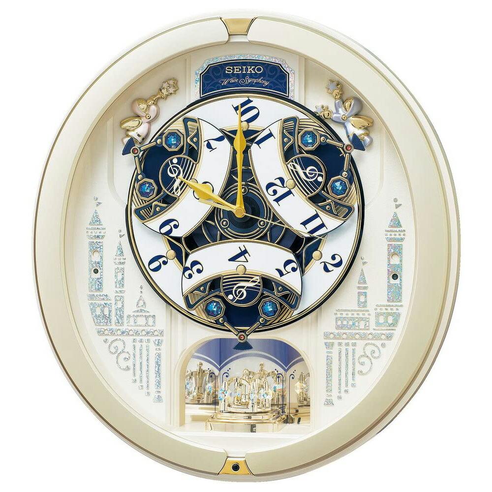 SEIKO Analog Wall Clock Karakuri Peal Gold Melody Motion RE579S JAPAN