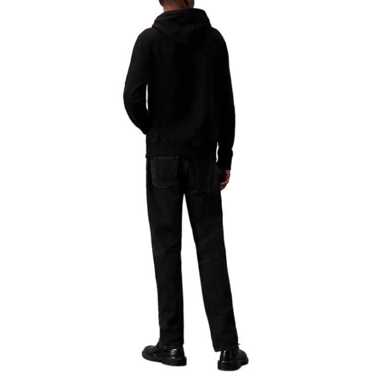 Calvin Klein Solid Color Letter Hoodie Long Sleeve Sweatshirt Men Tops Black J30J315713-BAE