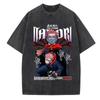 Anime Jujutsu Kaisen Bedrucktes T-Shirt für Herren und Damen Gewaschenes T-Shirt Hohe Qualität Vintage Baumwoll-T-Shirt Harajuku YK Tops