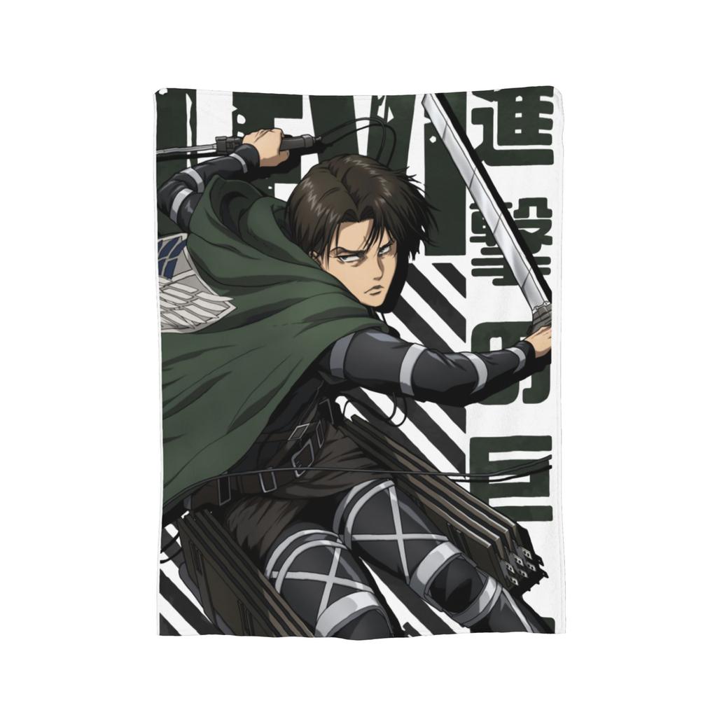 Shingeki no Kyojin Mikasa Ackerman Attack on Titan Blankets Flannel Spring/Autumn Portable Warm Throw Blanket for Sofa Rug Piece