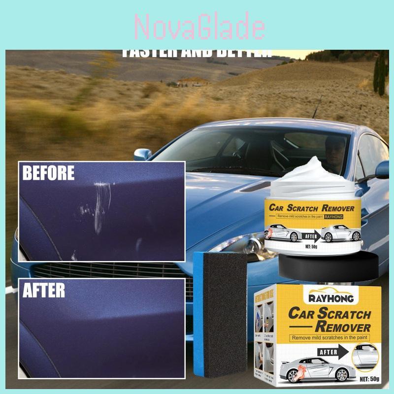 Rayhong Scratch Remover Cream For Cars Effective Paint Scratches Repair Kit 50g With Sponge