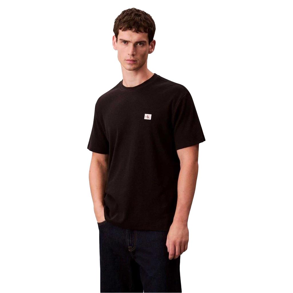 Calvin Klein Mens Badge Waffle T-Shirt