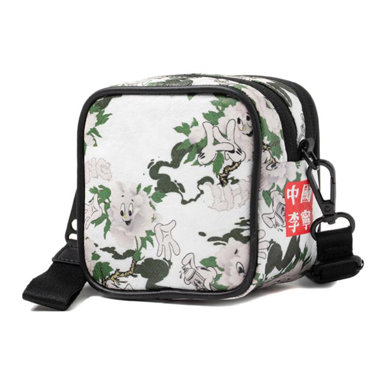 

New LiNing OG_SLICK Collaboration PE Small Square Bag Crossbody Bag Shoulder Bag Regular Unisex White Green ABDQ462-2 10.9*7.6*10.9CM